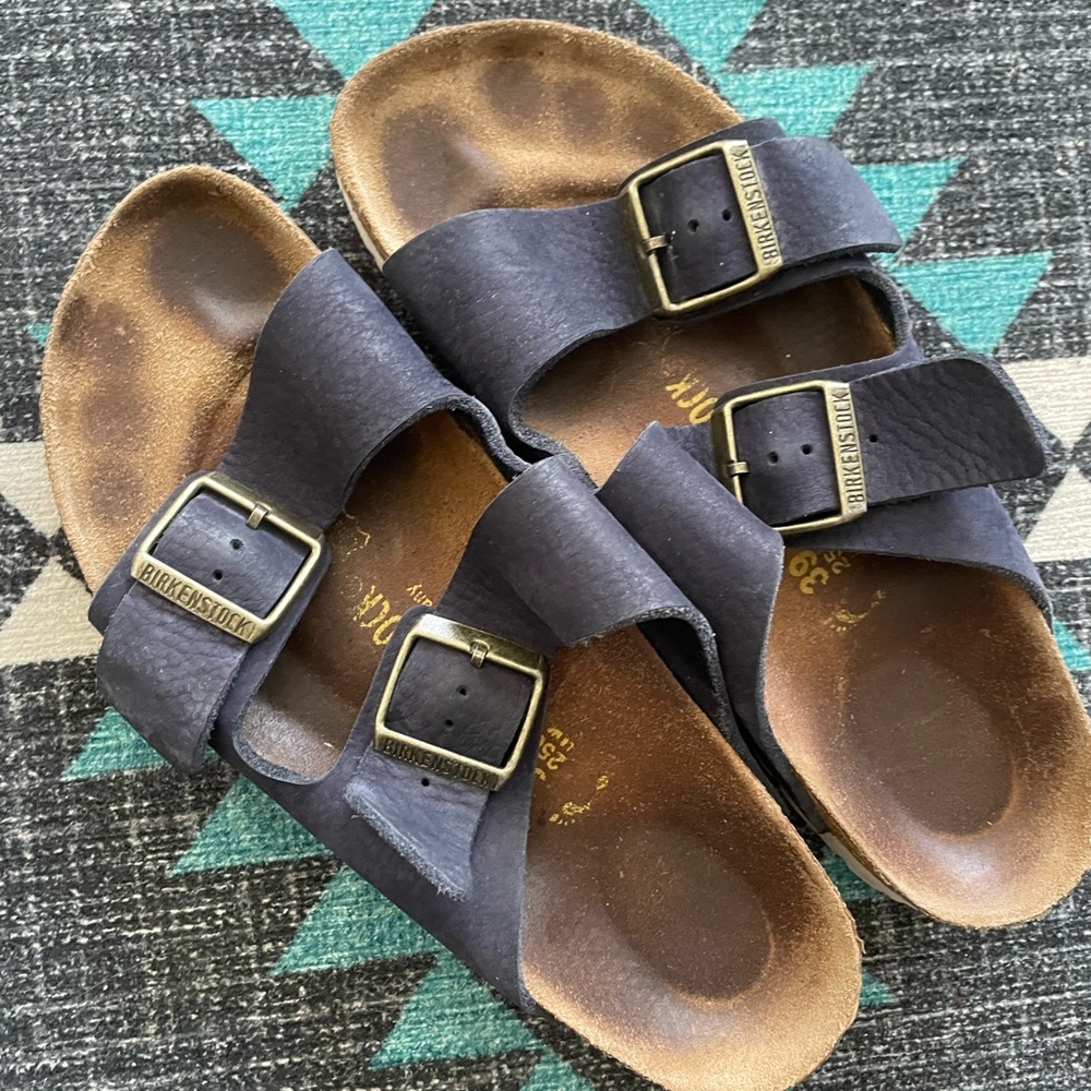 Birkenstock Arizona size 39 Navy blue/White Sole